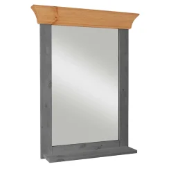 Spiegel mit Ablage und Holzrahmen zweifarbig - Glams^Wohnen