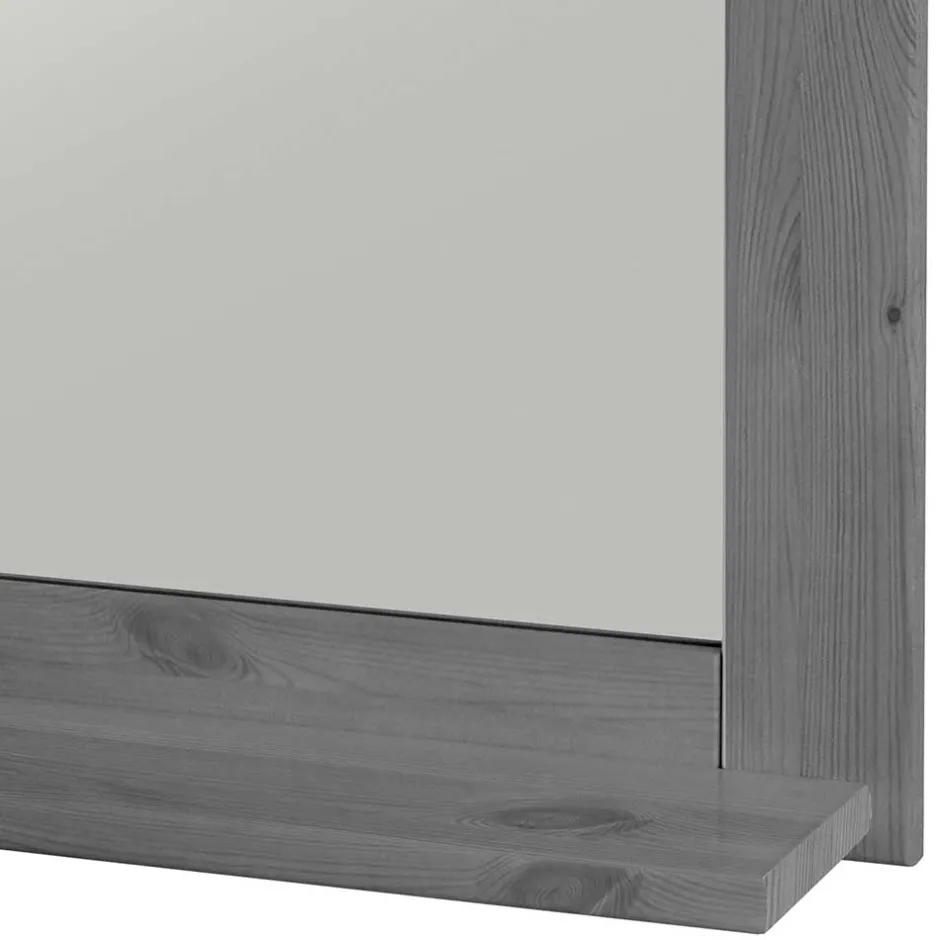 Spiegel mit Ablage und Holzrahmen zweifarbig - Glams^Wohnen