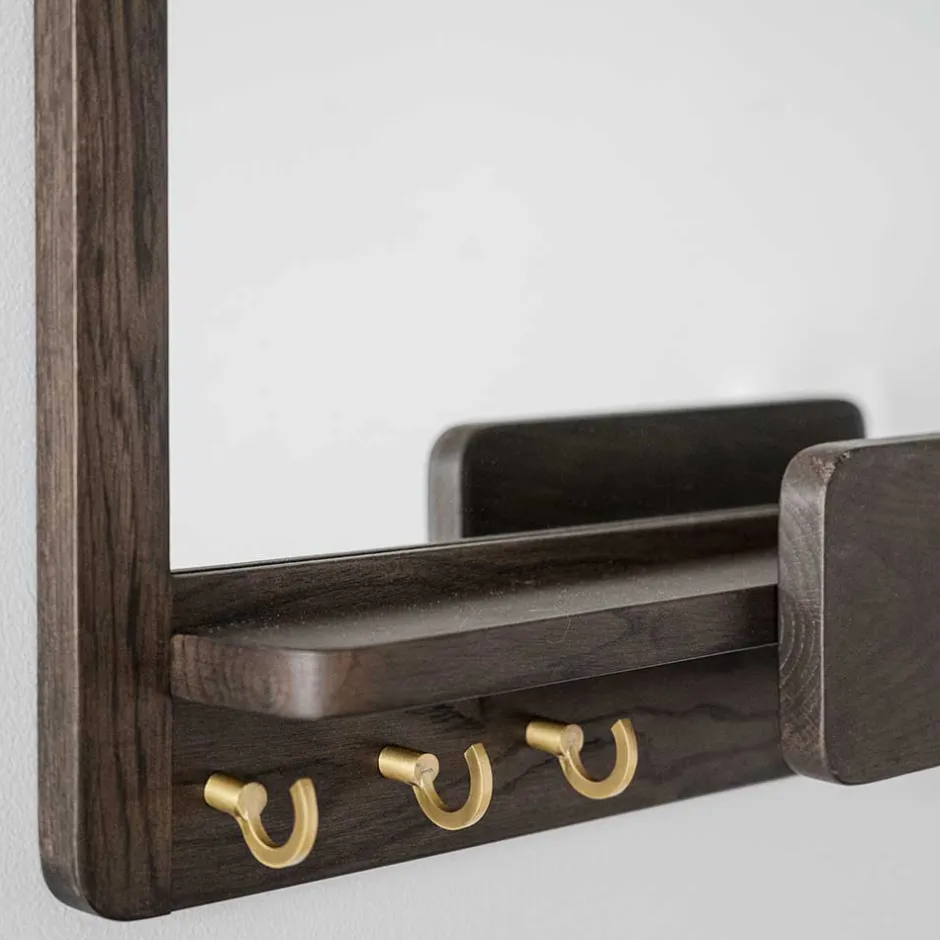 Spiegel mit Briefablage & Schlüsselhaken - Cora^Wohnen Best