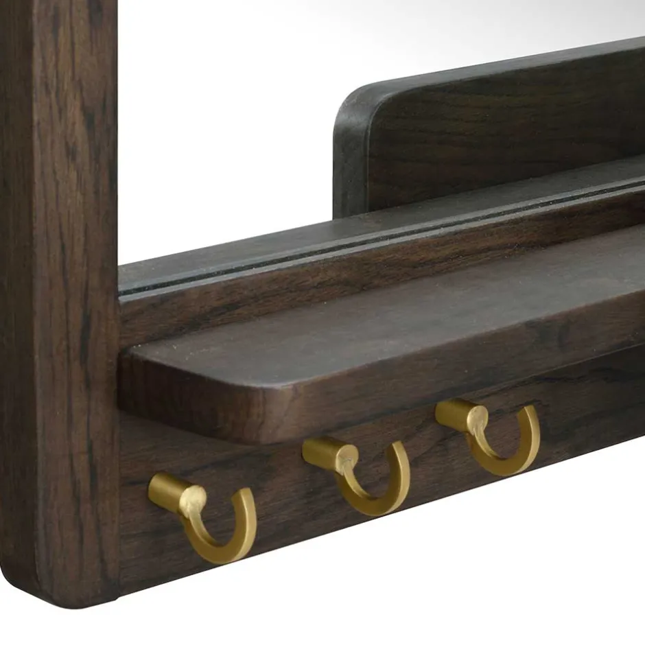 Spiegel mit Briefablage & Schlüsselhaken - Cora^Wohnen Best