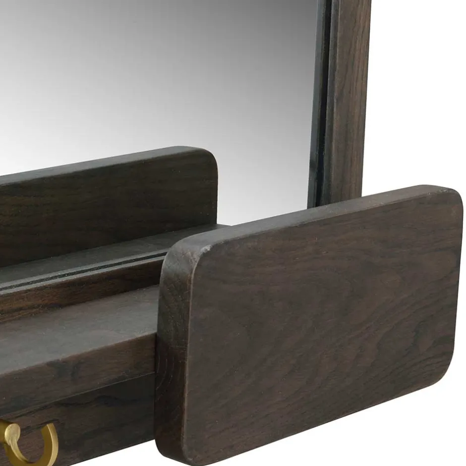 Spiegel mit Briefablage & Schlüsselhaken - Cora^Wohnen Best