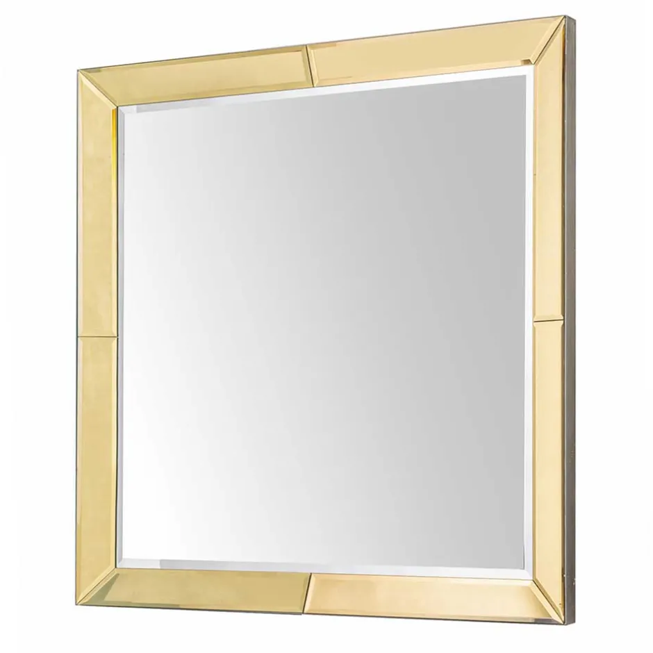 Wohnen Spiegel mit Glasrahmen in Gold - Sognory