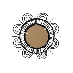 Spiegel mit Rattanrahmen im Blumen Look - Puzian^Wohnen Online