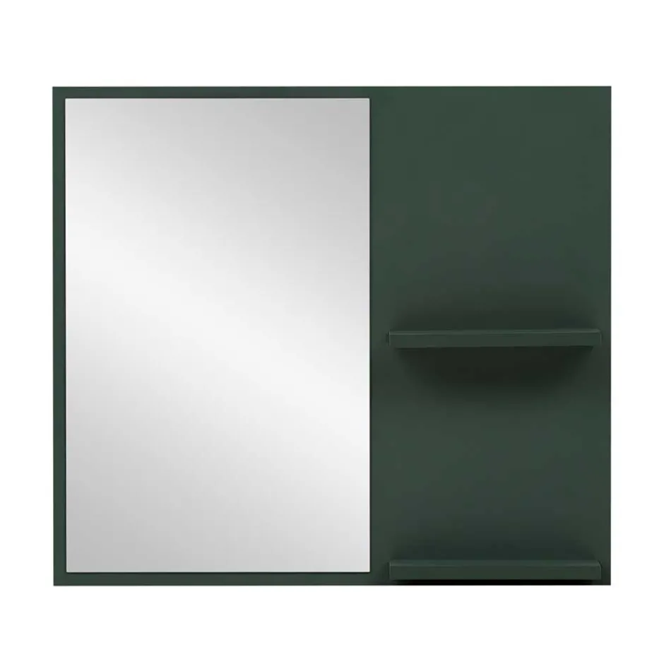 Spiegel mit Regal in Dunkelgrün - Aqua^Wohnen New
