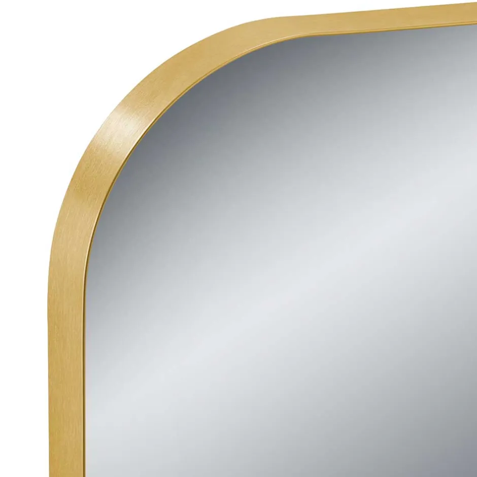 Spiegel mit schmalem Metallrahmen in Gold - Reddnas^Wohnen Discount