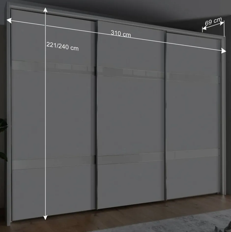 Wohnen Spiegel Schlafzimmerschrank mit Falttüren - Zidarie