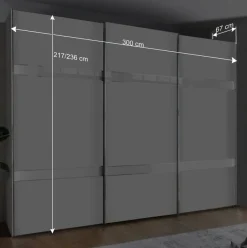 Wohnen Spiegel Schlafzimmerschrank mit Falttüren - Zidarie