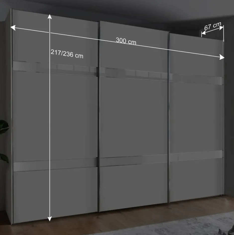 Wohnen Spiegel Schlafzimmerschrank mit Falttüren - Zidarie