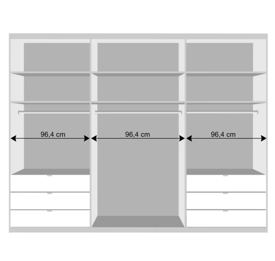 Wohnen Spiegel Schlafzimmerschrank mit Falttüren - Zidarie
