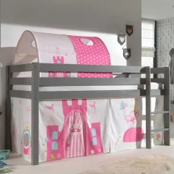 Spielbett Hochbett Prinzessin in Grau - Richy^Wohnen Outlet