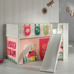 Spielbett mit schräger Rutsche Frühlingsmotive - Annimo^Wohnen Discount