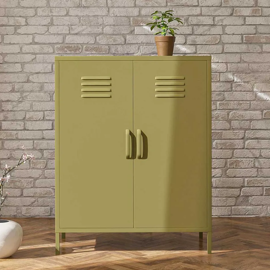 Spind Design Highboard in Oliv Grün - Austral^Wohnen Sale