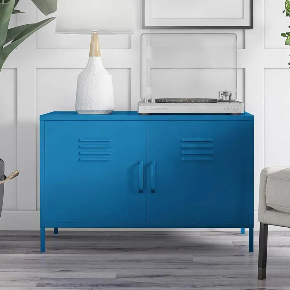 Spind Design Kommode in Blau - Datinel^Wohnen Clearance