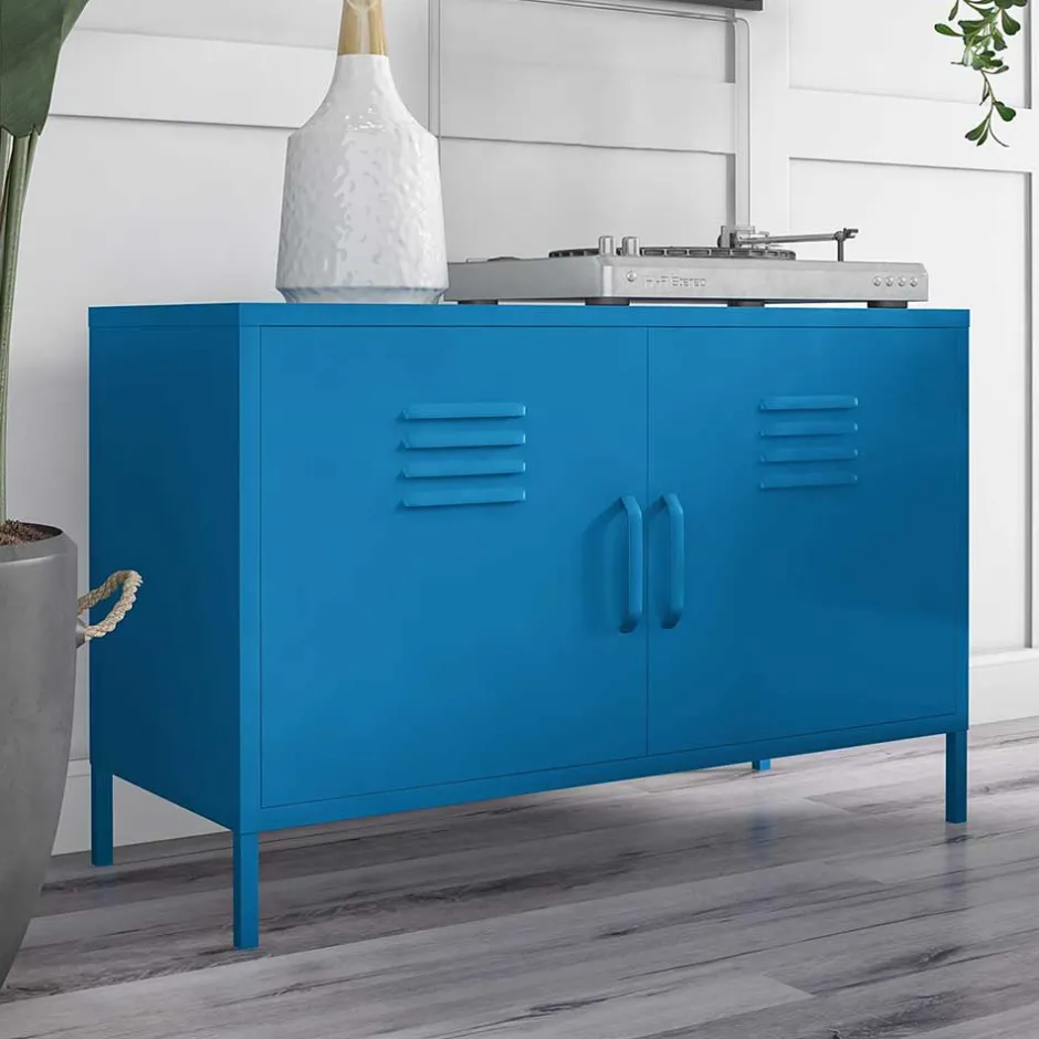 Spind Design Kommode in Blau - Datinel^Wohnen Clearance