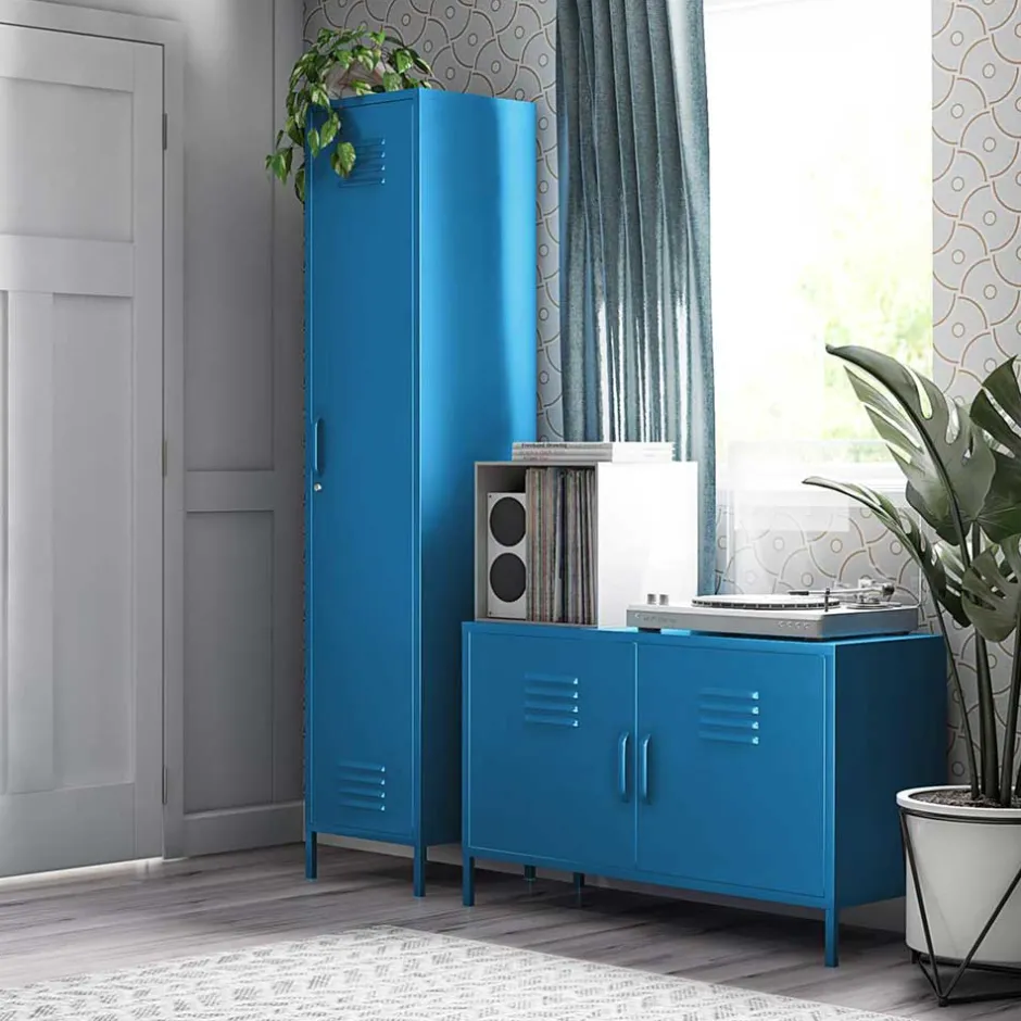 Spind Design Kommode in Blau - Datinel^Wohnen Clearance