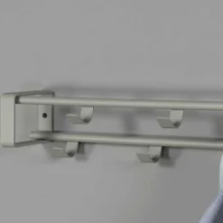 Stahl 7 Haken Garderobe in Graugrün - Azulon^Wohnen Sale