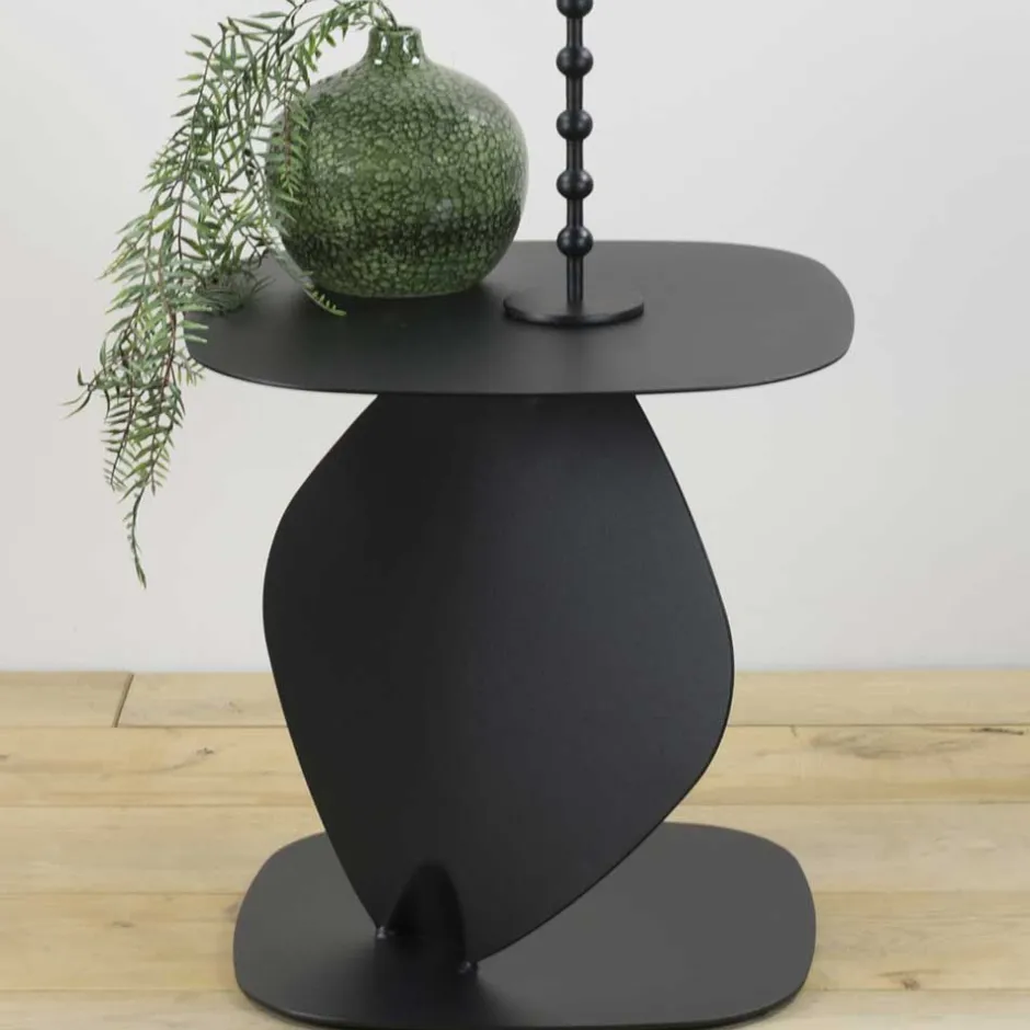 Wohnen Stahl Beistelltisch in Schwarz pulverbeschichtet - Acapella