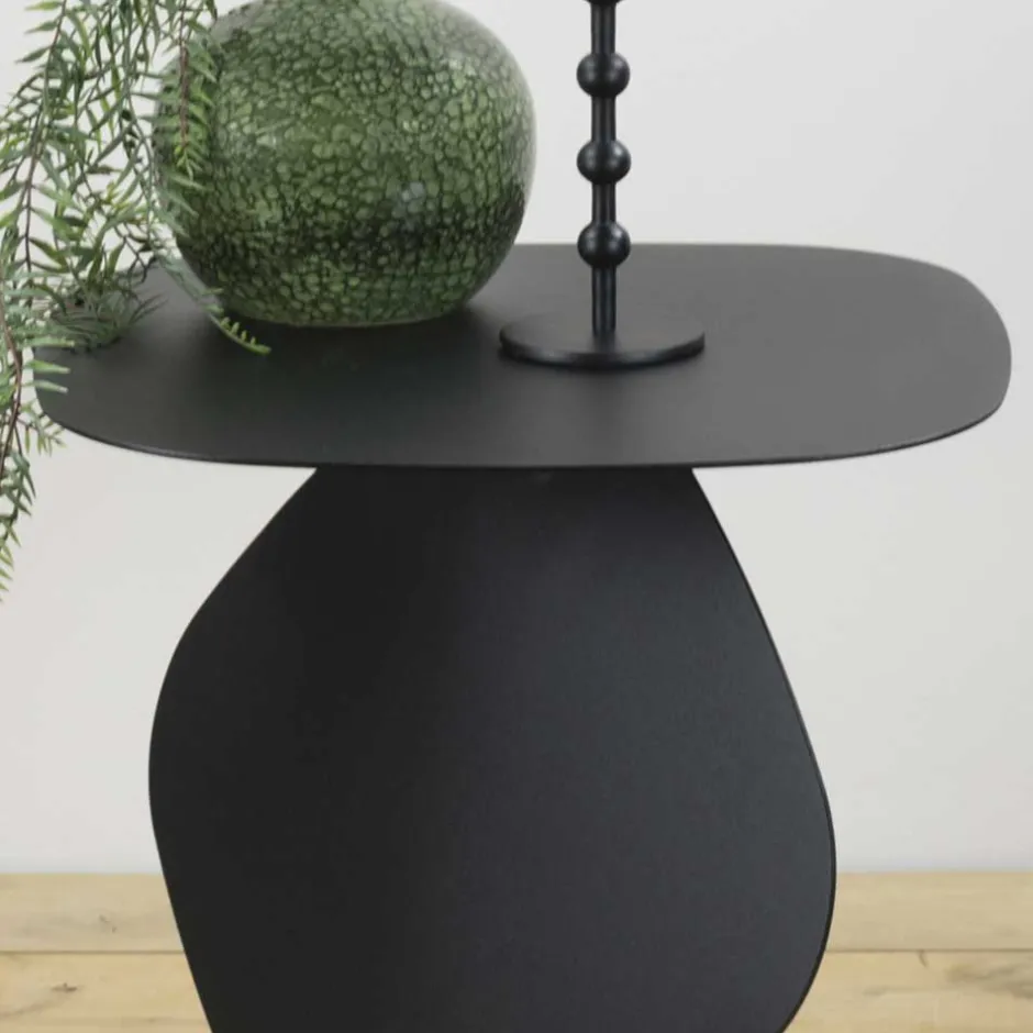 Wohnen Stahl Beistelltisch in Schwarz pulverbeschichtet - Acapella