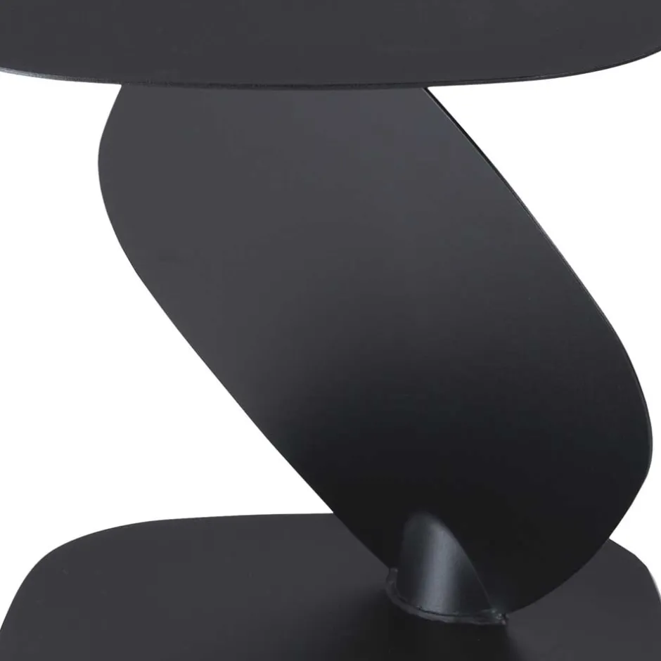 Wohnen Stahl Beistelltisch in Schwarz pulverbeschichtet - Acapella