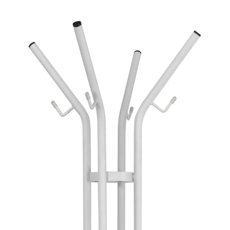 Wohnen Stahl Garderobenständer in Weiß - Enzigo