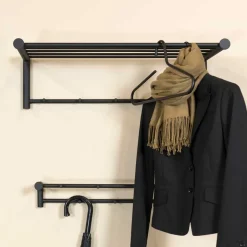 Stahl Hängegarderobe in Schwarz - Sortho^Wohnen New