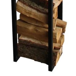 Stahl Kaminholz Regal in Schwarz - Malivio^Wohnen Discount