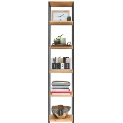 Wohnen Stahl Regal mit 6 Wildeiche Böden - Sluganov