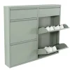 Stahl Schuhschrank in Graugrün - Ciudad^Wohnen Best