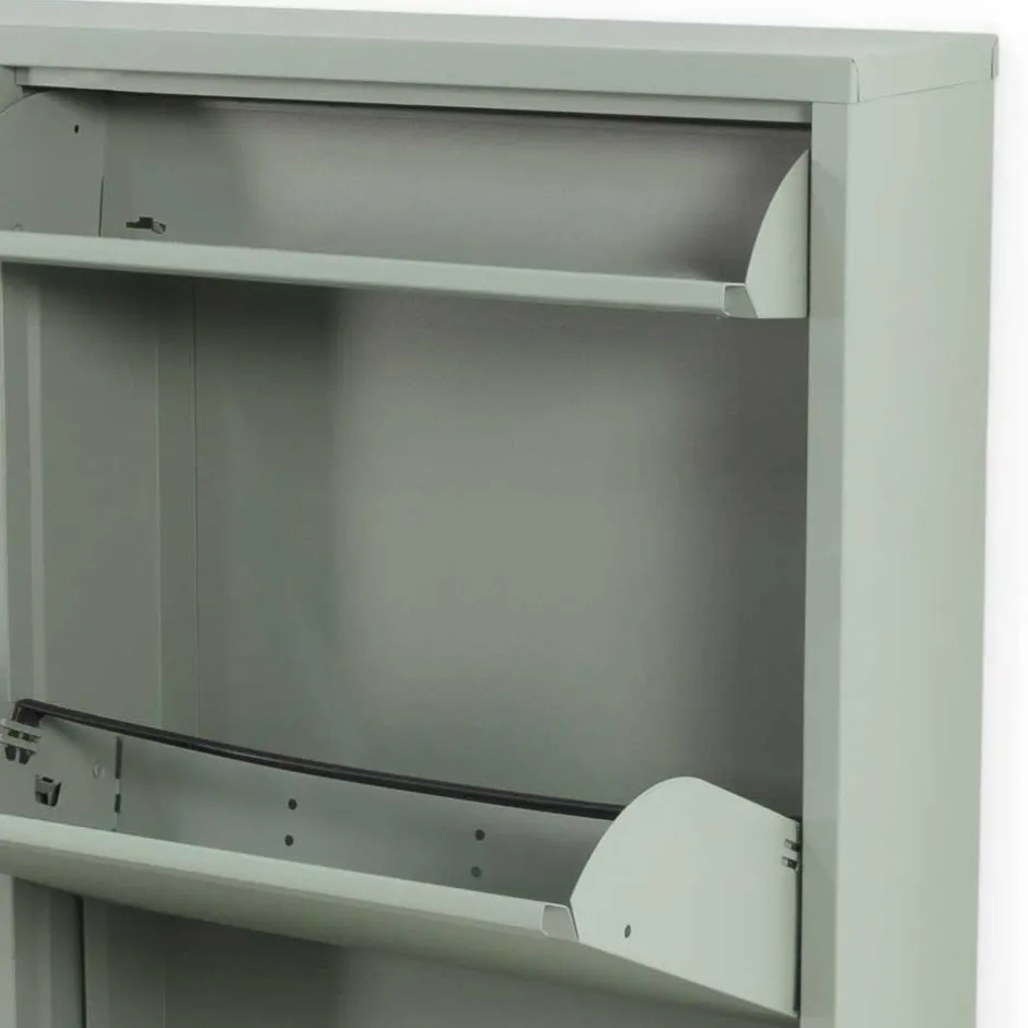 Stahl Schuhschrank in Graugrün - Ciudad^Wohnen Best