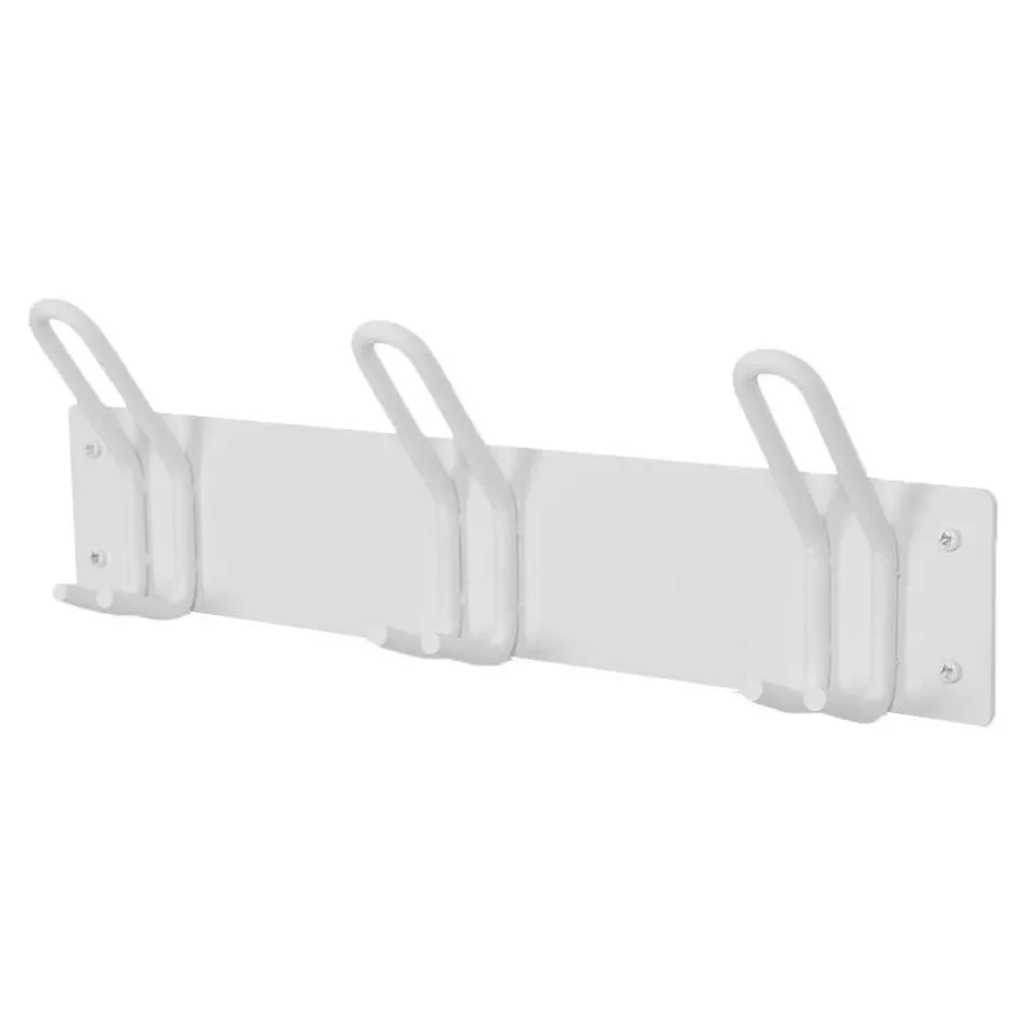 Wohnen Stahl Wandgarderobe in Weiß - Thilado