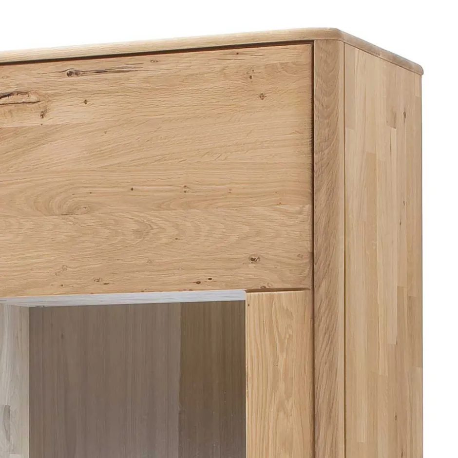 Wohnen Standvitrine aus Balkeneiche - Destal