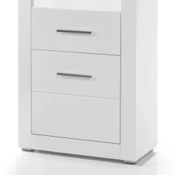 Standvitrine in Hochglanz Weiß Yulis 2-türig^Wohnen Clearance