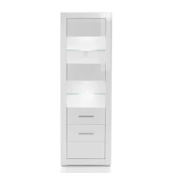 Standvitrine in Hochglanz Weiß Yulis 2-türig^Wohnen Clearance