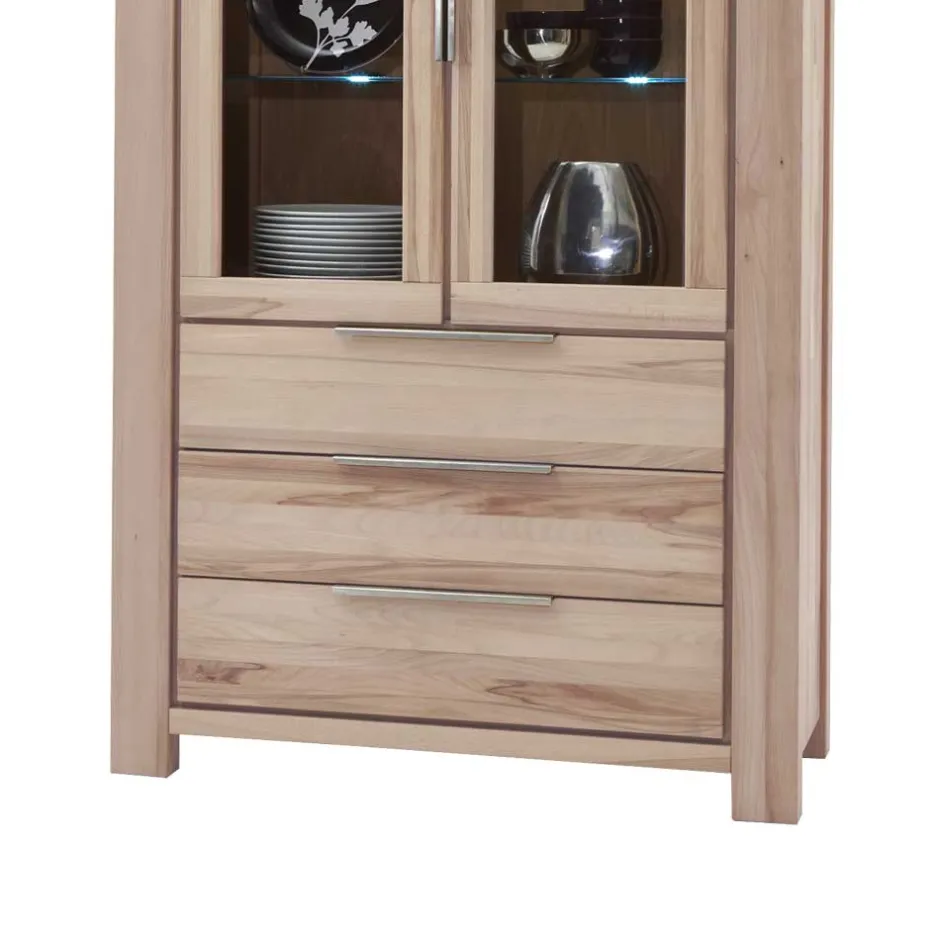 Standvitrine Thivios aus Wildeiche Massivholz^Wohnen New