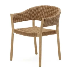 Stapelbare Armlehnstühle aus Eukalyptusholz - Finola (4er Set)^Wohnen Best