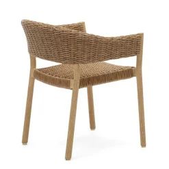 Stapelbare Armlehnstühle aus Eukalyptusholz - Finola (4er Set)^Wohnen Best