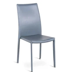 Wohnen Stapelbarer Hochlehner in Grau Anca Kunstleder (4er Set)