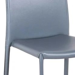 Wohnen Stapelbarer Hochlehner in Grau Anca Kunstleder (4er Set)