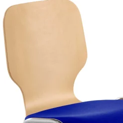 Stapelbarer Stuhl in Buche & Blau - Subra^Wohnen Sale