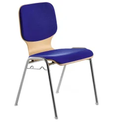 Wohnen Stapelstuhl in Blau & Buche - Caritera