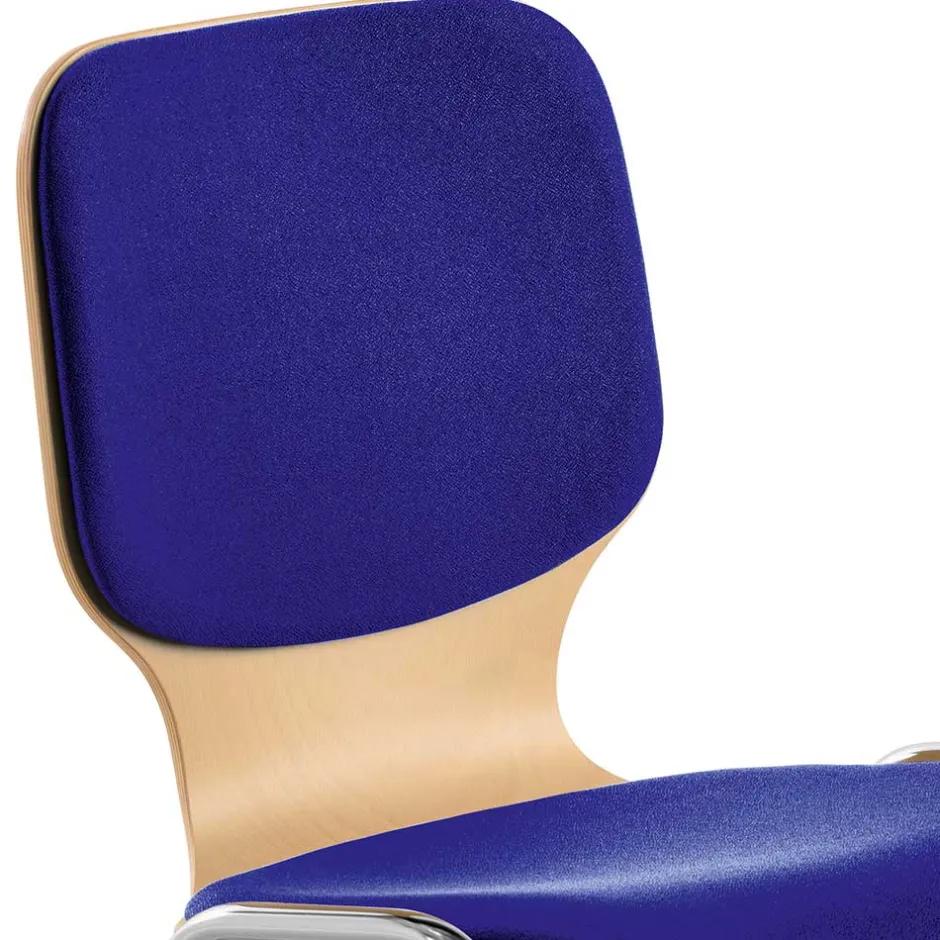 Wohnen Stapelstuhl in Blau & Buche - Caritera