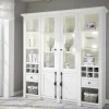 Wohnen Stauraum Landhaus Vitrinenschrank in Weiß - Chelles