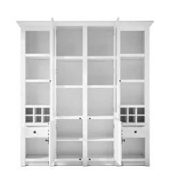 Wohnen Stauraum Landhaus Vitrinenschrank in Weiß - Chelles