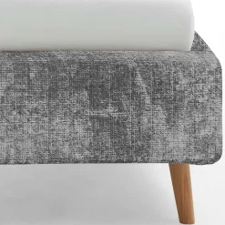 Wohnen Stauraum Polsterbett aus Boucle in Grau - Tasso