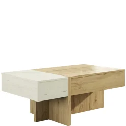 Stauraum Sofatisch in Wildeiche & Creme - Tara^Wohnen Clearance