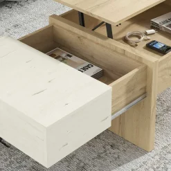 Stauraum Sofatisch in Wildeiche & Creme - Tara^Wohnen Clearance