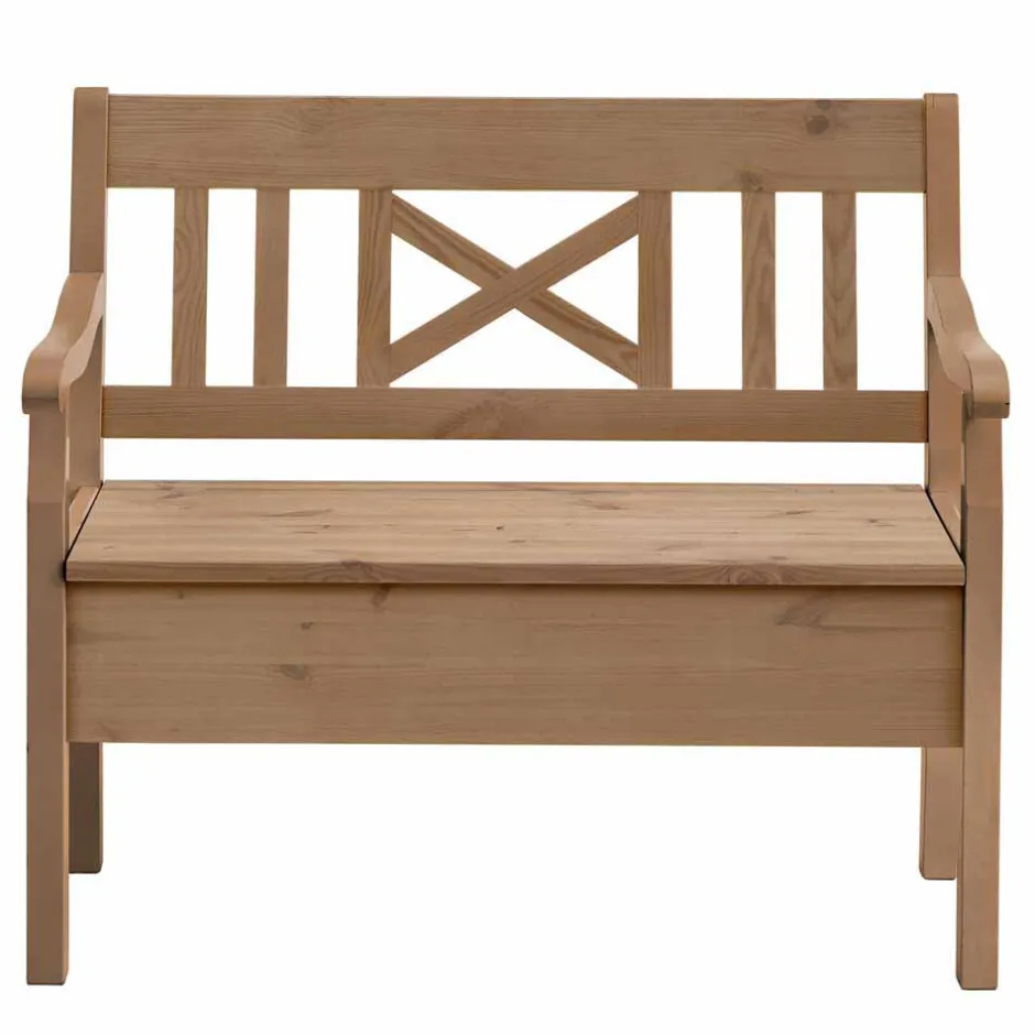 Wohnen Stauraumbank Giurgia aus Kiefer massiv