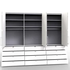 Wohnen Stauraumwunder Kleiderschrank mit 3 Falttüren - Empresian