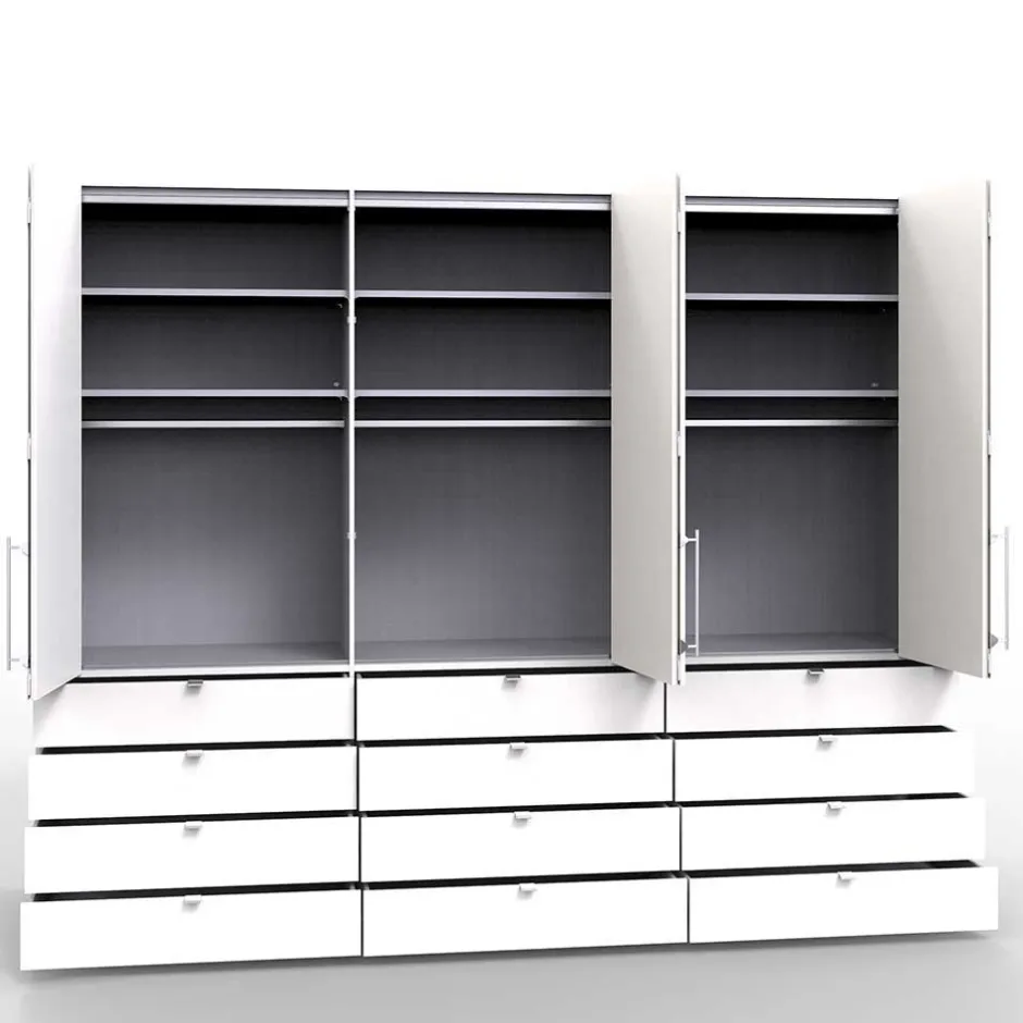 Wohnen Stauraumwunder Kleiderschrank mit 3 Falttüren - Empresian