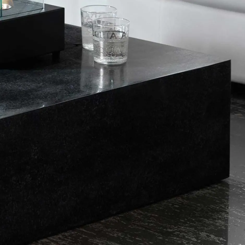 Stein Couchtisch Luvega in Schwarz^Wohnen Outlet